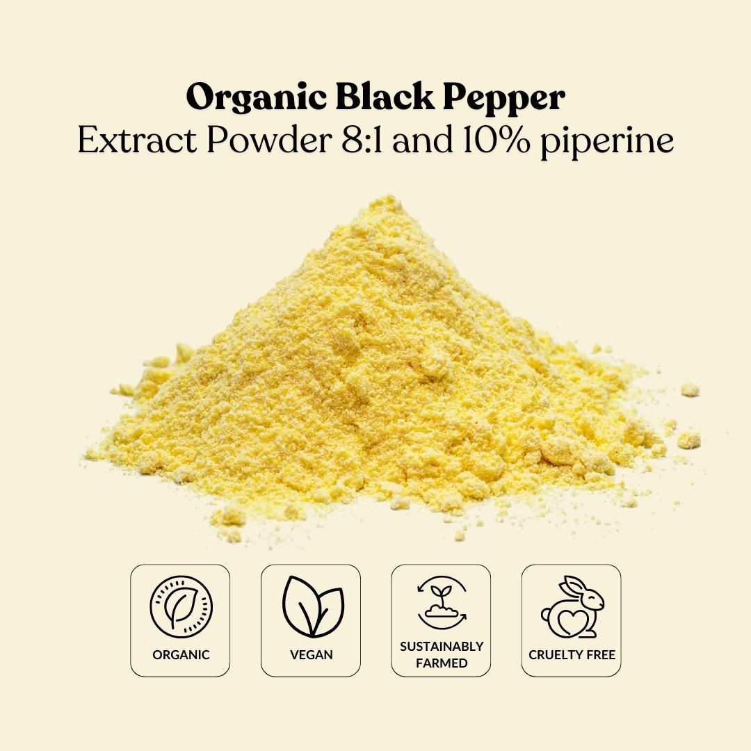 Organic Black Pepper Extract Powder 8:1 and 10% Piperine by HPLC