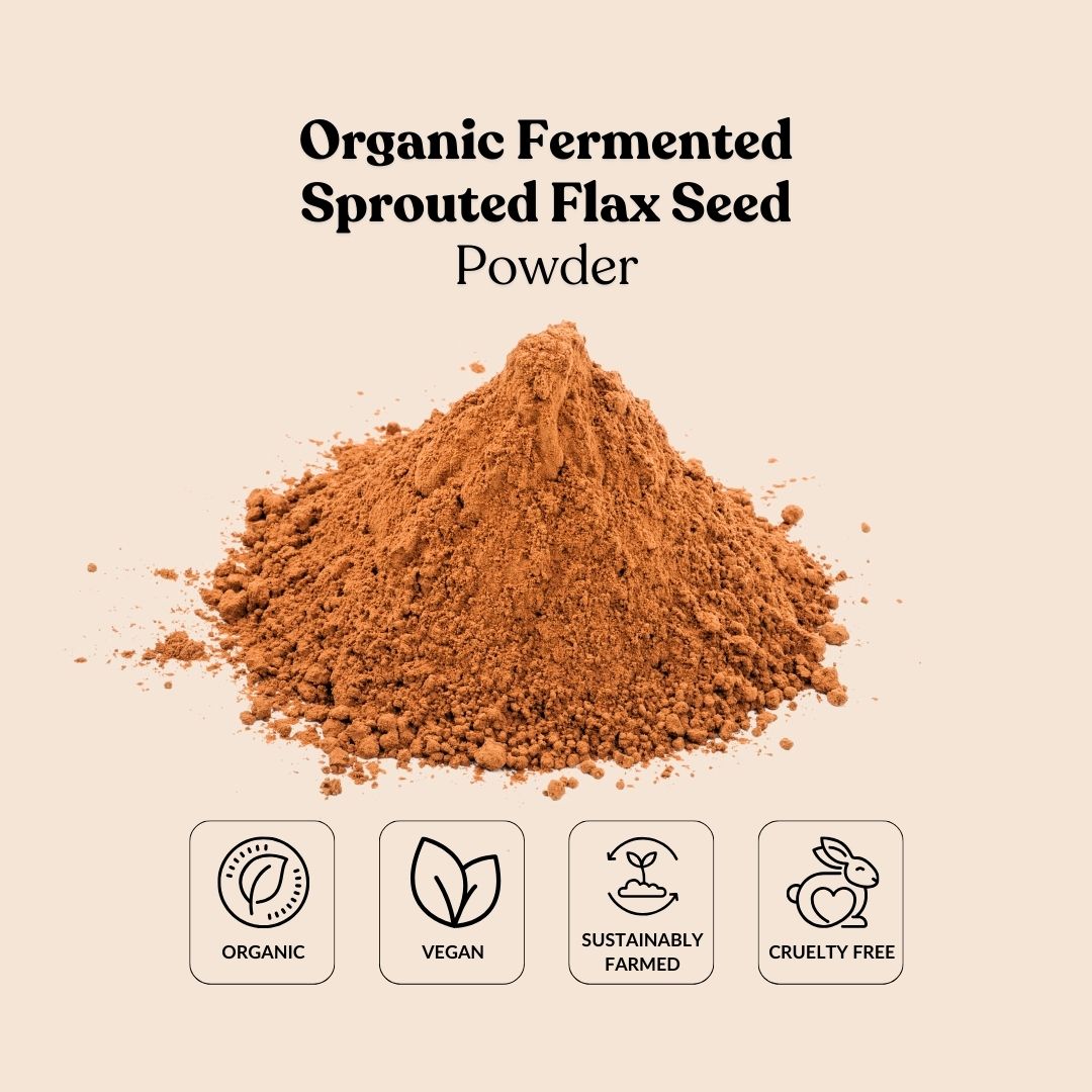 Organic Fermented Sprouted Flax Seed Powder