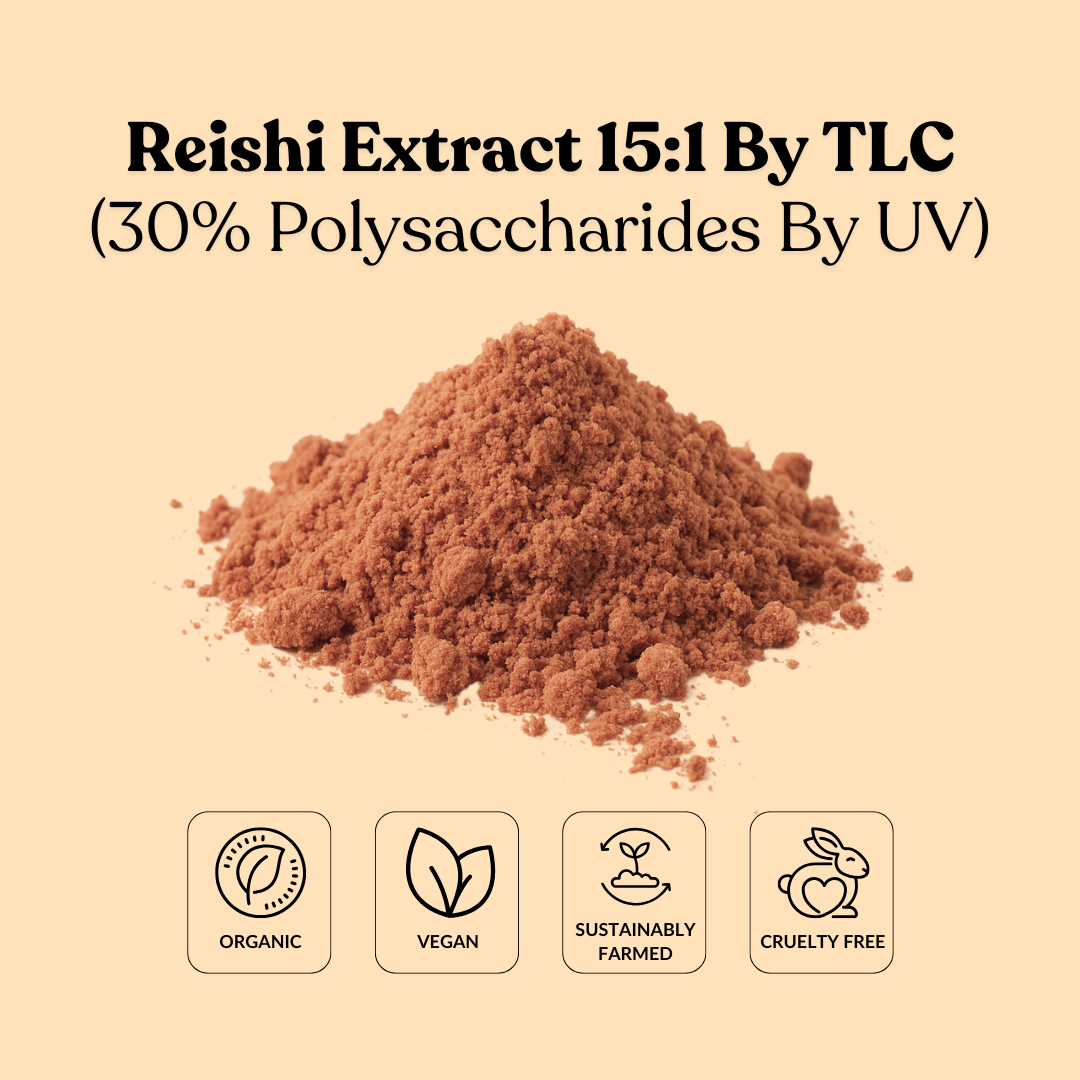 Reishi Extract 15:1 By TLC (30% Polysaccharides By UV)