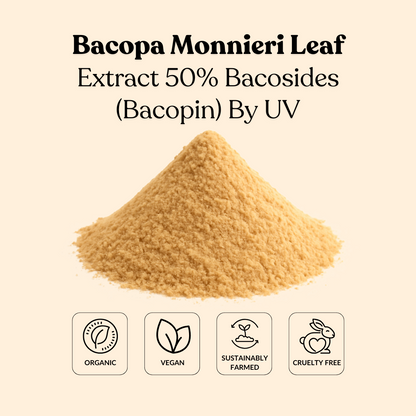 Bacopa Monnieri Leaf Extract 50% Bacosides (Bacopin) By UV
