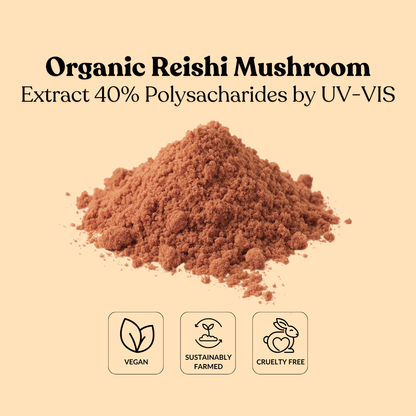 Organic Reishi Mushroom Extract 40% Polysacharides by UV-VIS