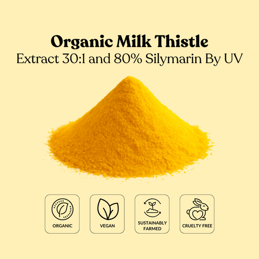Organic Milk Thistle Extract 30:1 and 80% Silymarin By UV