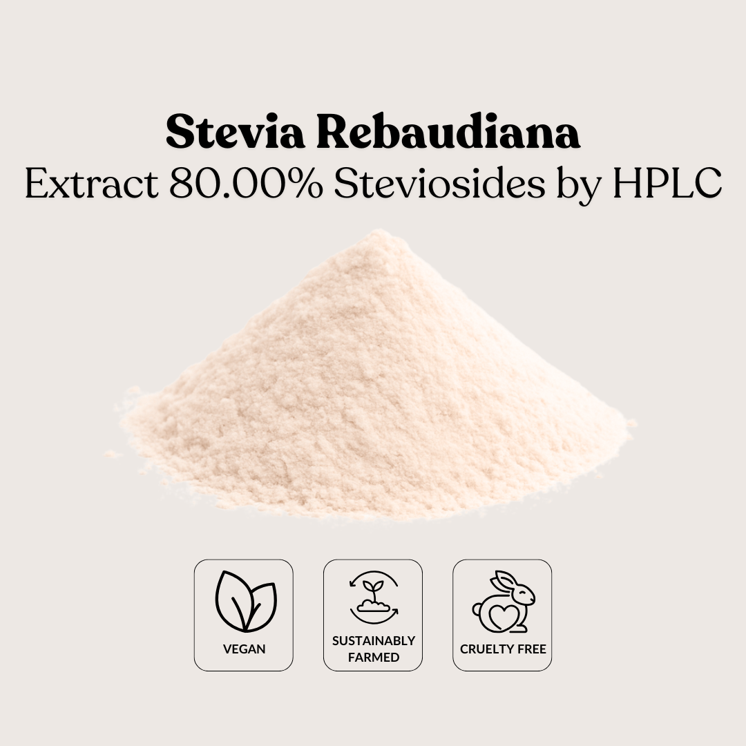 Stevia Rebaudiana Extract 80.00% Steviosides by HPLC – Total Ingredients