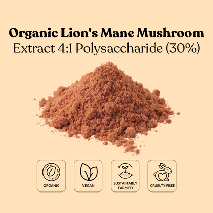 Organic Lion's Mane Mushroom Extract 4:1 Polysaccharide (30%)