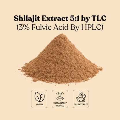 Shilajit Extract 5:1 by TLC (3% Fulvic Acid By HPLC)