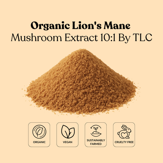 Organic Lion's Mane Mushroom Extract 10:1 By TLC