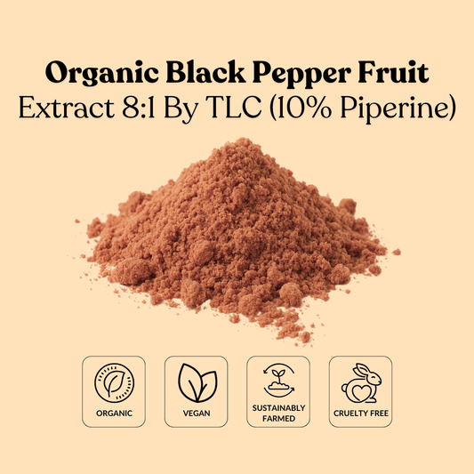 Organic Black Pepper Fruit Extract 8:1 By TLC (10% Piperine)