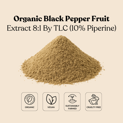 Organic Black Pepper Fruit Extract 8:1 By TLC (10% Piperine)
