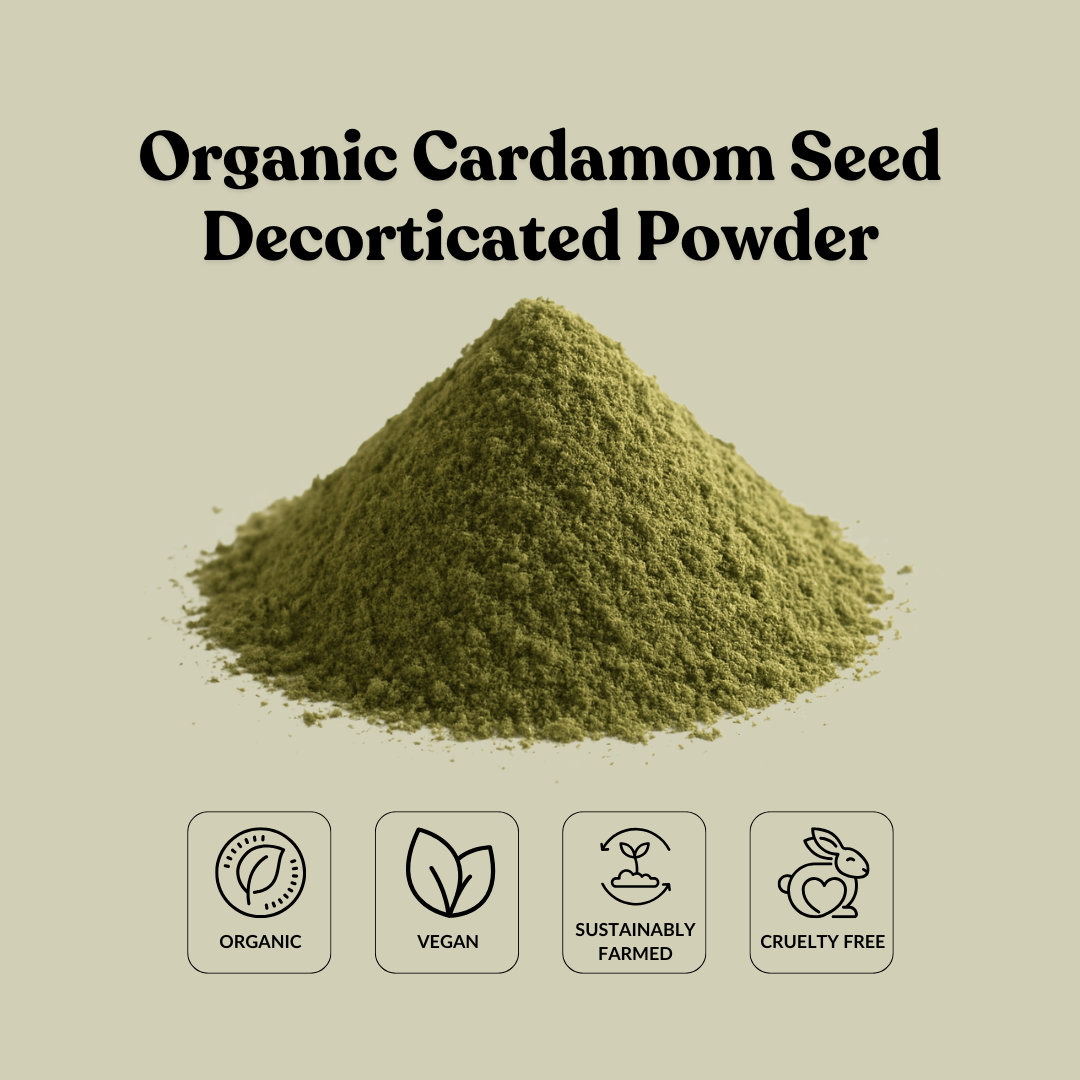 Organic Cardamom Seed Decorticated Powder