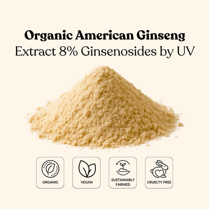 Organic American Ginseng Extract 8% Ginsenosides by UV